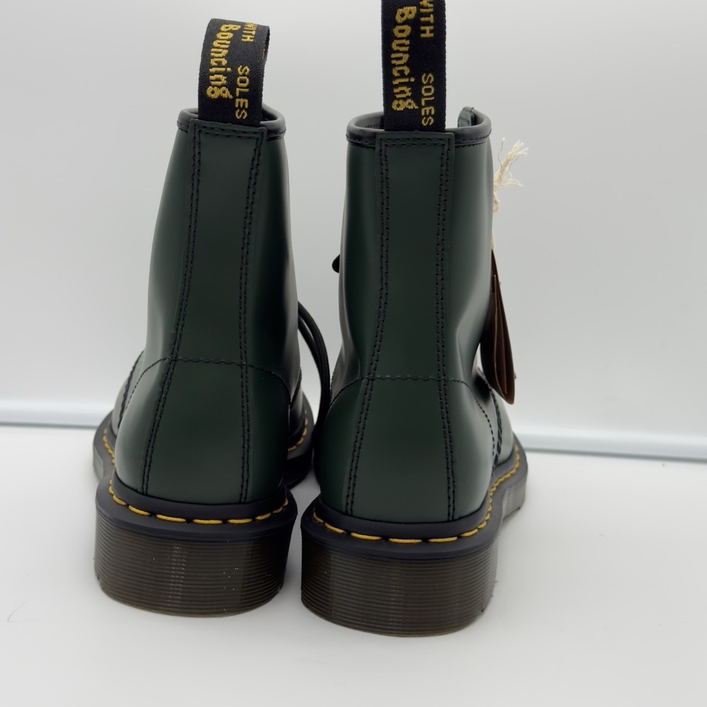 Doc Dr. Martens 1460 Smooth Leather Lace Up Boots Green 118222 Men 7 Women 8 - Picture 9 of 14